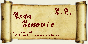 Neda Ninović vizit kartica